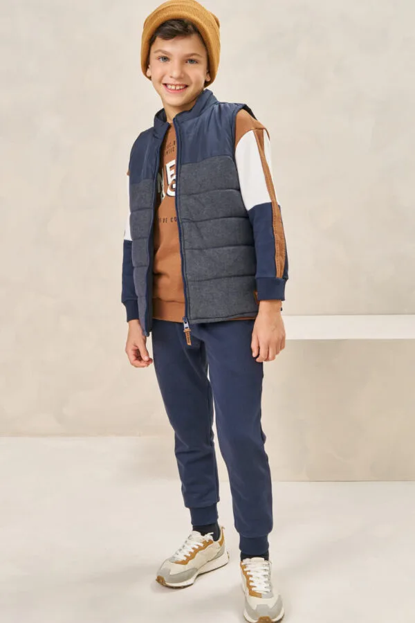 Colete Puffer em Nylon 70756 LucBoo