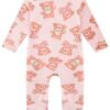 Macacão Bebê Kukiê Longo ML Ursinhos Rosa