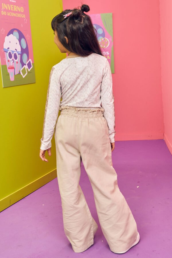 Calça Wide Leg em Sarja 70996 Kukiê