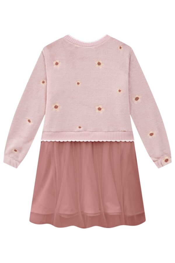 Vestido em Pelo Bordado e Tule 71824 Kukiê