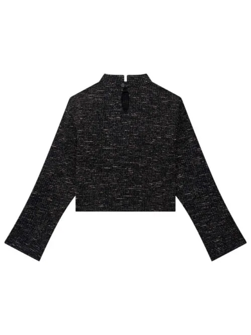 Blusão Boxy em Malha Tweed com Lurex 70657 Lilimoon