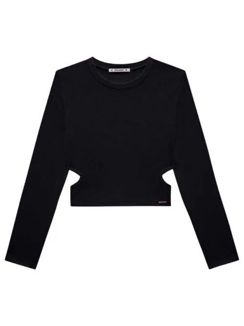 Blusa Cropped em Canelado Mauí 71548 Lilimoon