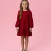 Vestido Manga Longa Bordo Vestido Infantil Bordo Manga Longa