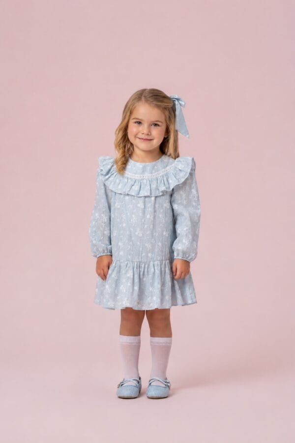 Vestido Azul Estampado Petit Cherie