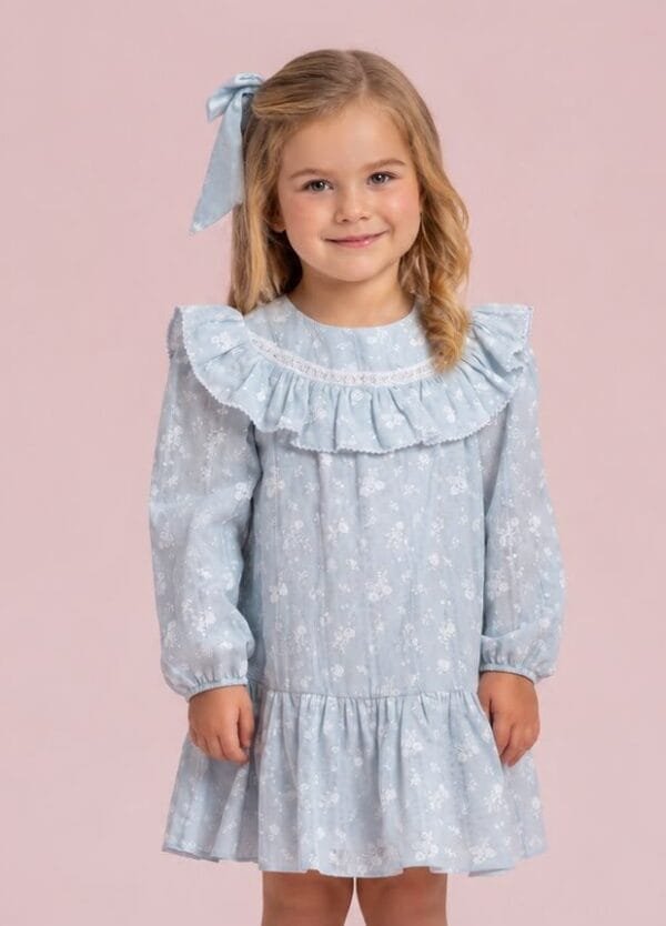 Vestido Azul Estampado Petit Cherie